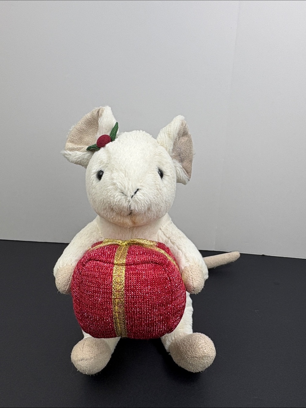 Jellycat Merry Mouse With Present Plush Toy Retired